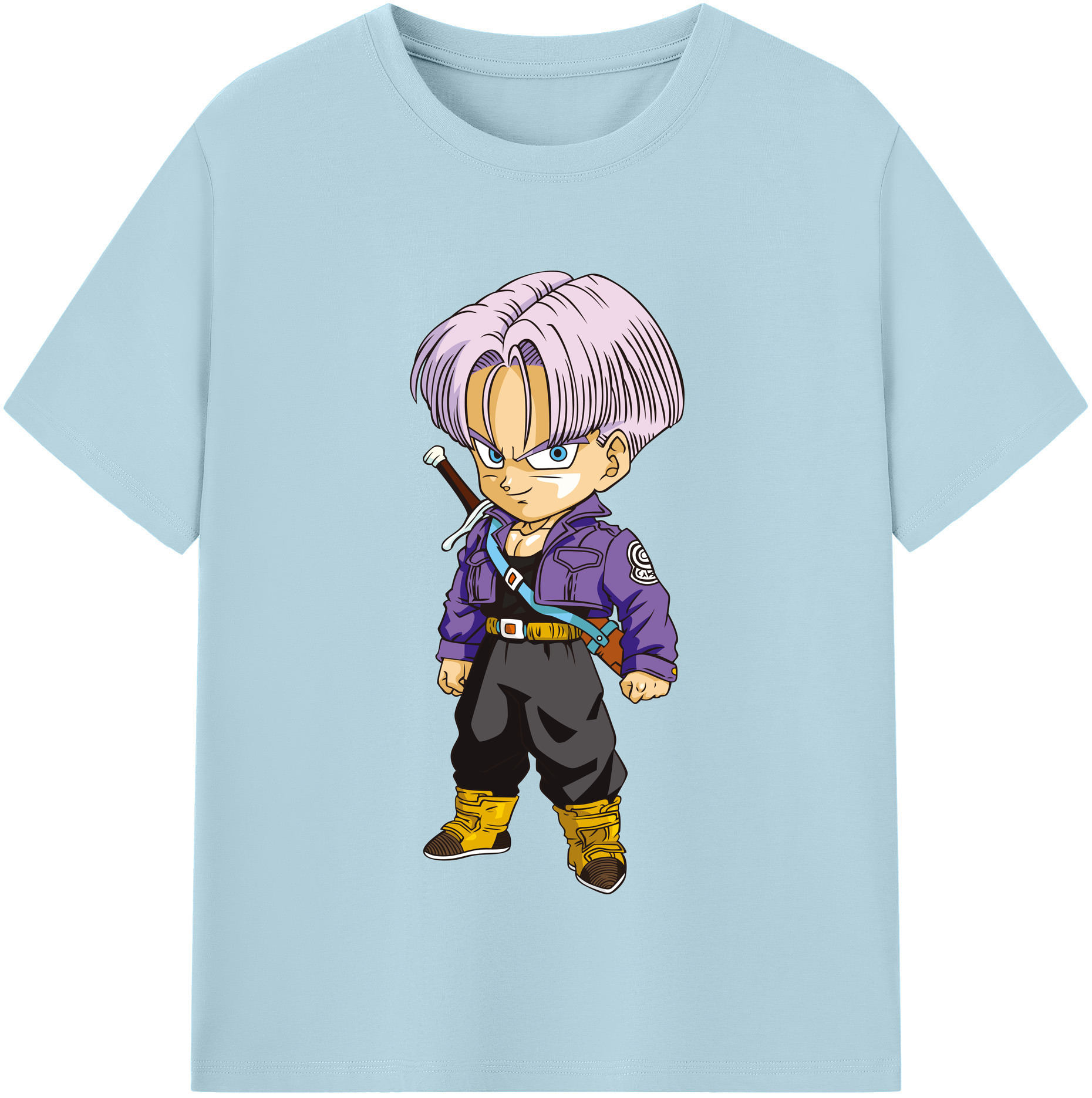 （画像用） ドラゴンボール トランクス（Torankusu）DRAGON BALL Trunks 綿100％半袖Tシャツ（フロントプリント）